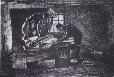 Weaver at the Loom by Vincent van Gogh